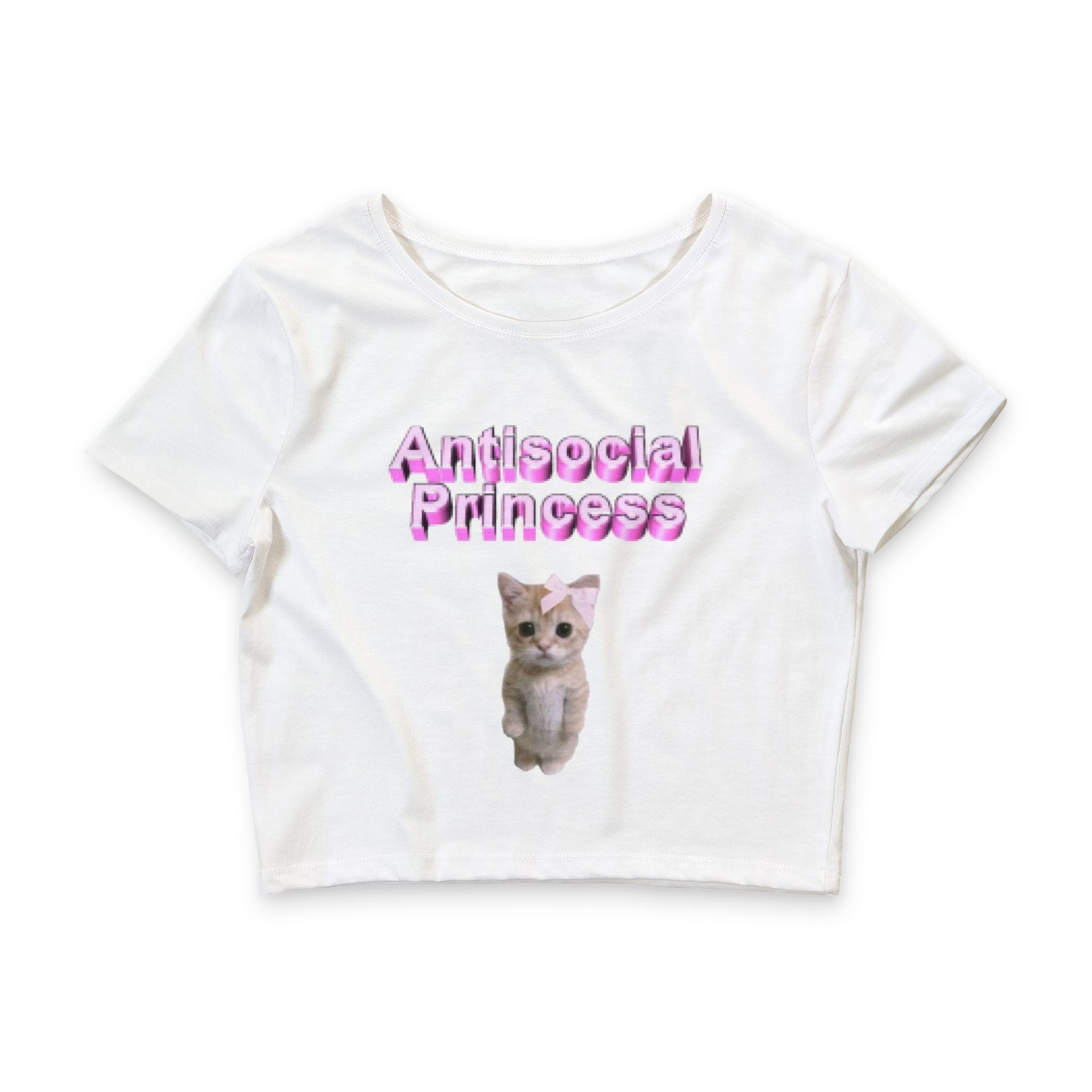 "anti social" cropped t-shirt